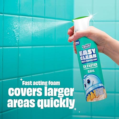 Miniatura 5 de Limpiador multiusos de baño con espuma fácil de limpiar Scrubbing Bubbles, botella de spray continuo, espuma de acción rápida, 13.58 onzas