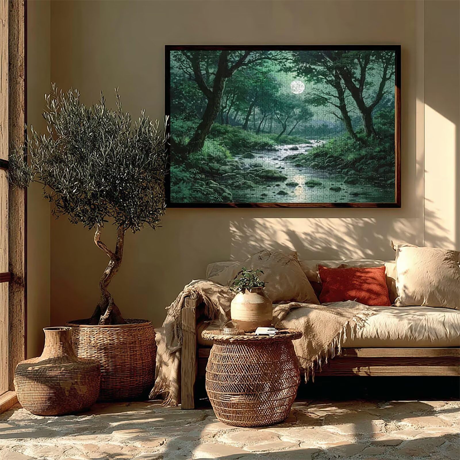 Drzewo Puzzle 3000 sztuk dorosłych, drewniane puzzle z pudełkiem 122 x 81 cm, zabawa DIY dla rodzinnych, pomysł na prezent dla mężczyzn i kobiet, wykwintne pudełko na prezent, letnie dekoracje do domu