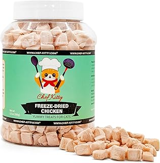 Chef Kitty Freeze Dried Chicken Cat Treats - Made from 100% Human Grade Chicken Breast Our Freeze Dried Cat Treats Use Only 1 Ingredient - We Make Our Freeze Dried Treats in The USA - Chicken 3.5oz