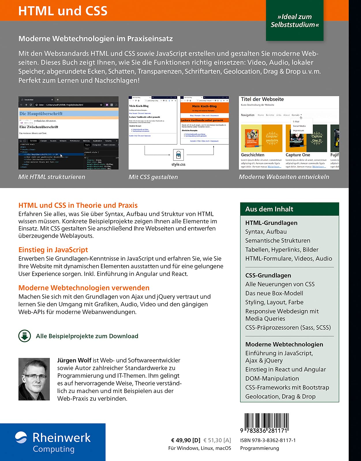 HTML und CSS: Das umfassende Handbuch zum Lernen und Nachschlagen. Inkl. JavaScript, Bootstrap, Responsive Webdesign u. v. m.