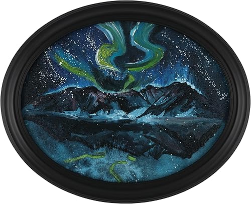 Miniatura 3 de Stein Design Marcos ovalados Marcos ovalados acabados a mano con parte trasera abierta para lienzo, no incluye vidrio ni respaldo, negro, 16 x 20