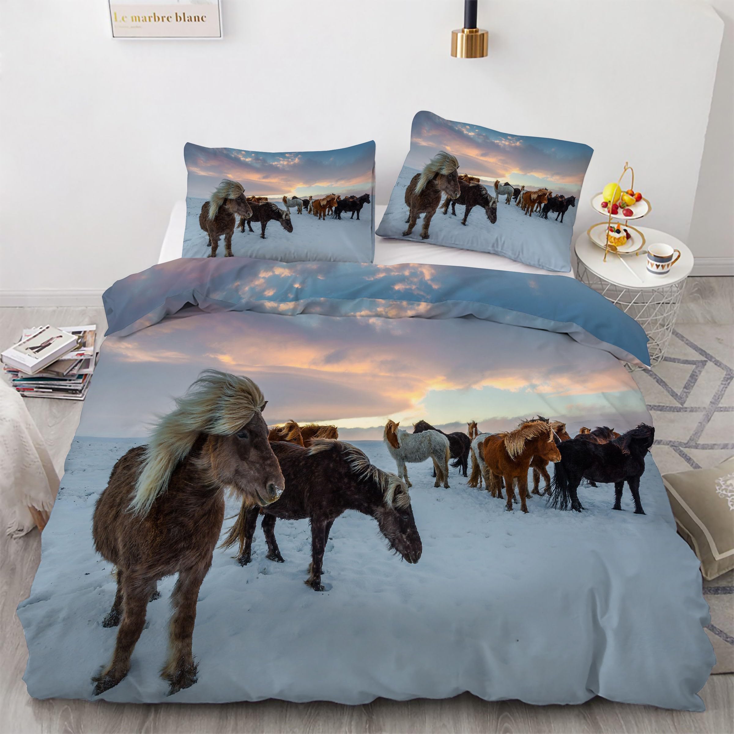 Housse couette microfibre douce 200x200 pour une ambiance chalet de montagne