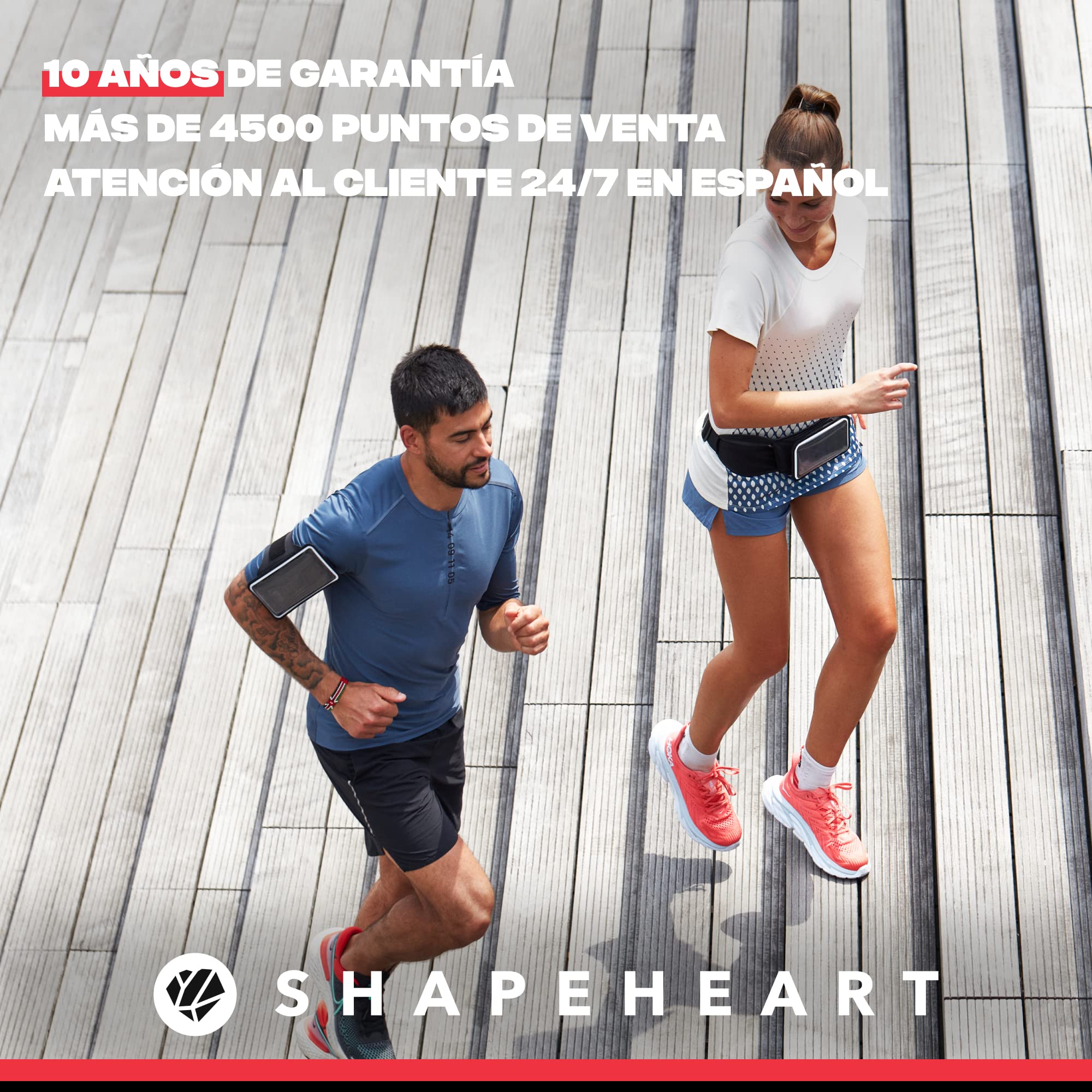 Shapeheart Brazalete Movil Deporte Magnetico - Funda Resistente al Agua Desmontable XL - Running, Trail, Montana - Acceso Smartphone de un Gesto - Brazo 20 a 38 cm, Universal