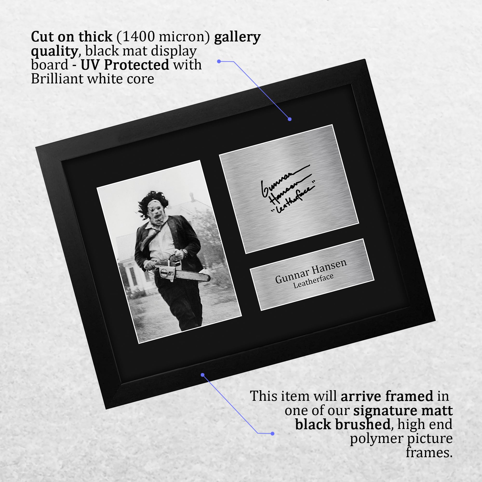 Amazon.com: HWC Trading Gunnar Hansen Leatherface Framed Gifts