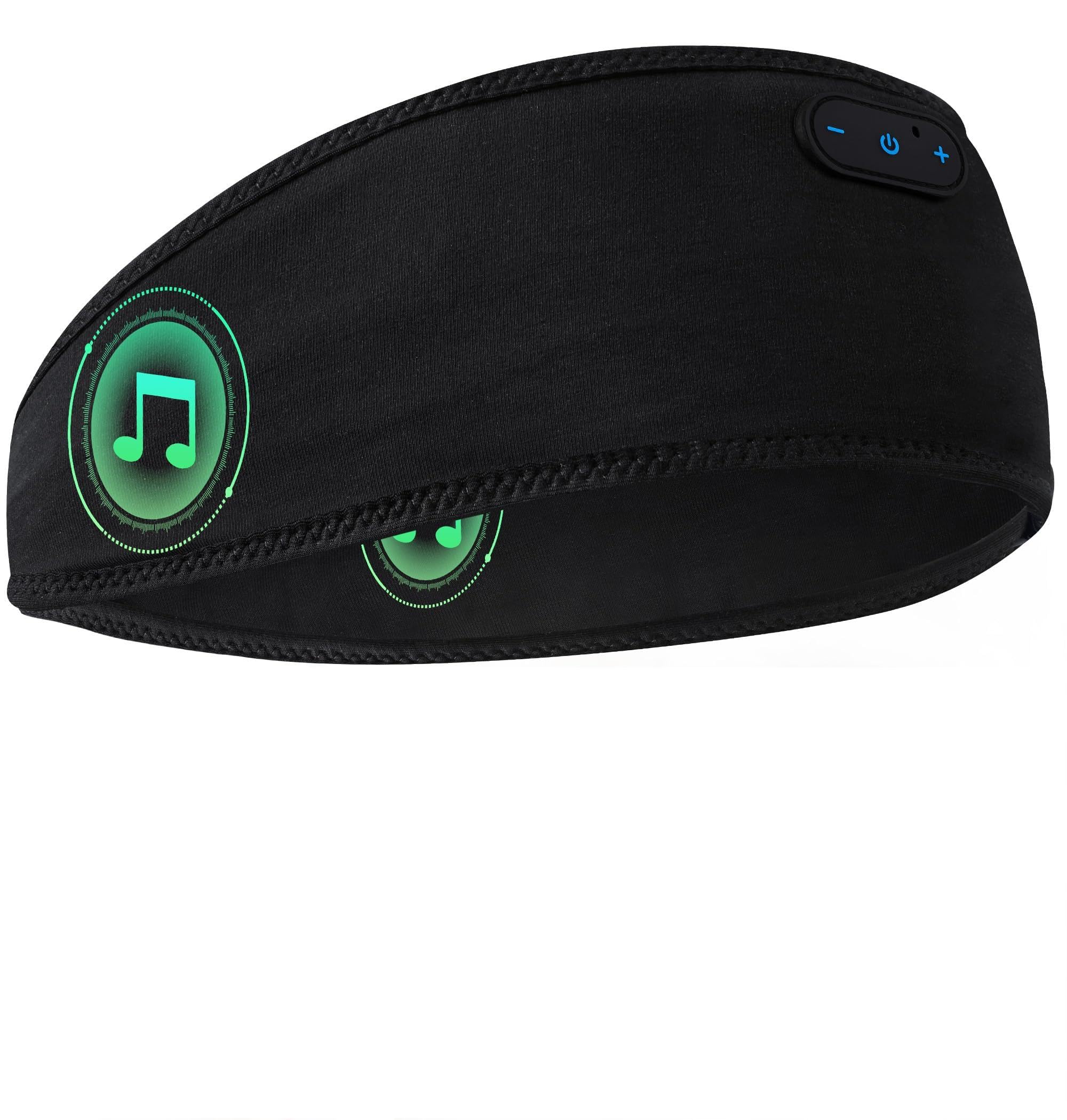 ink-topoint Schlafkopfhörer Bluetooth, Schlaf Kopfhörer, Kopfhörer Stirnband aus Bambus-Baumwolle – ultradünne HD Stereo Lautsprecher, Geschenk für Männer/Frauen – für Sport, Schlafen, Reisen