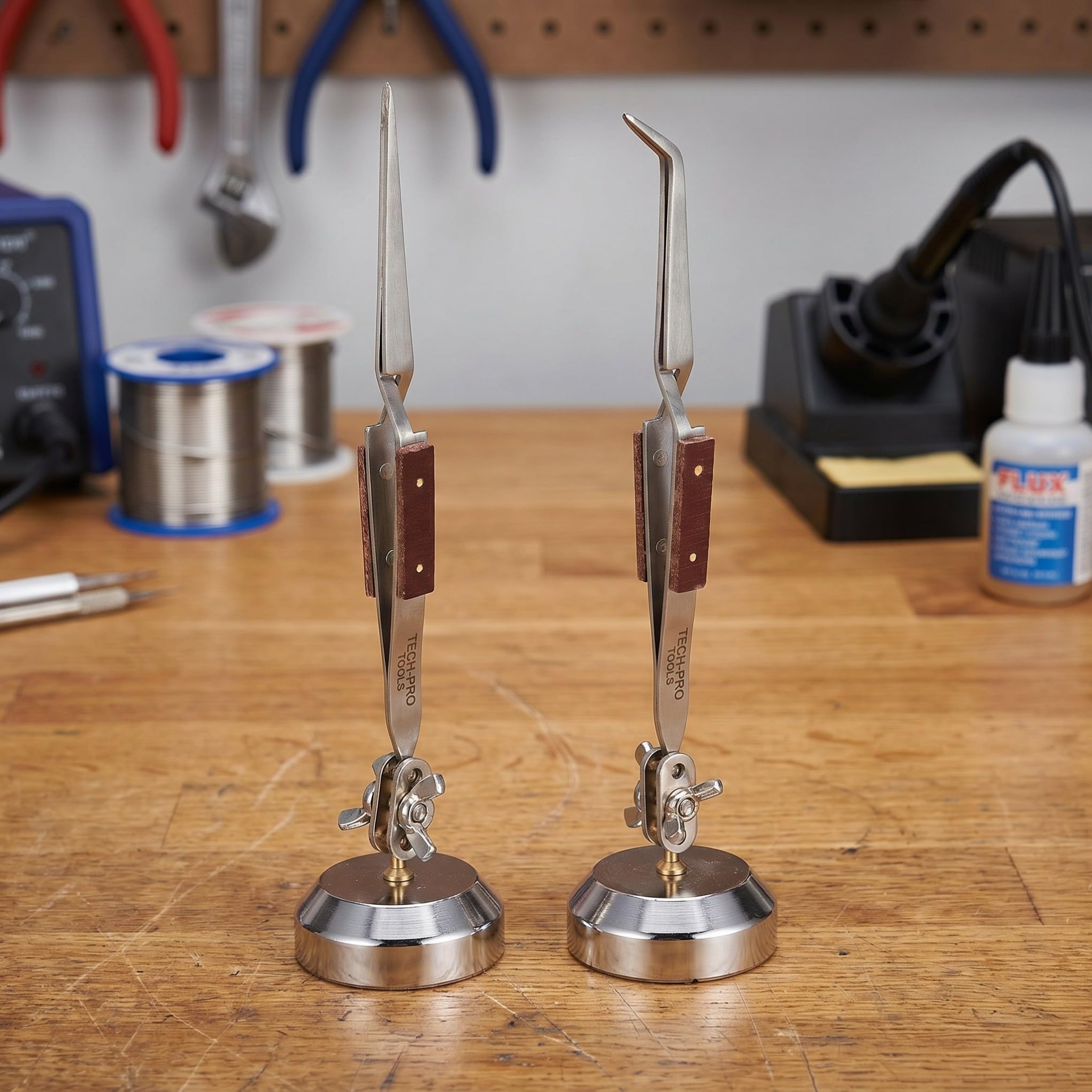 2 Piezas Pinzas de Rebote para Joyería y Relojería con Puntas Rectas y Curvas, Acero al Carbono Resistente al Calor, Diseño Ergonómico para Modelismo y Manualidades DIY