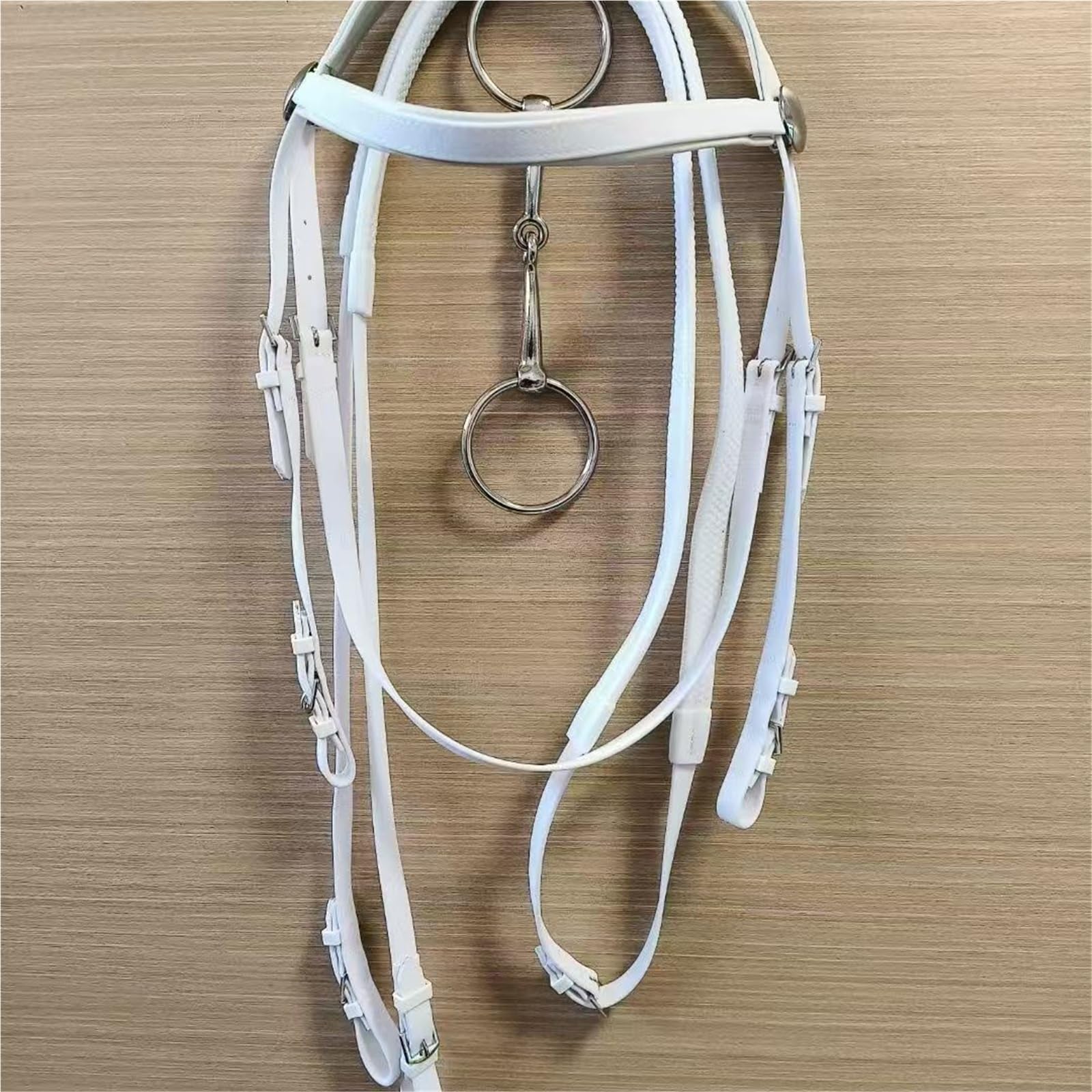 Halfter Für Pferde PVC-Pferdehalsband, Halfter, Pferderennen, Reitausrüstung(White)