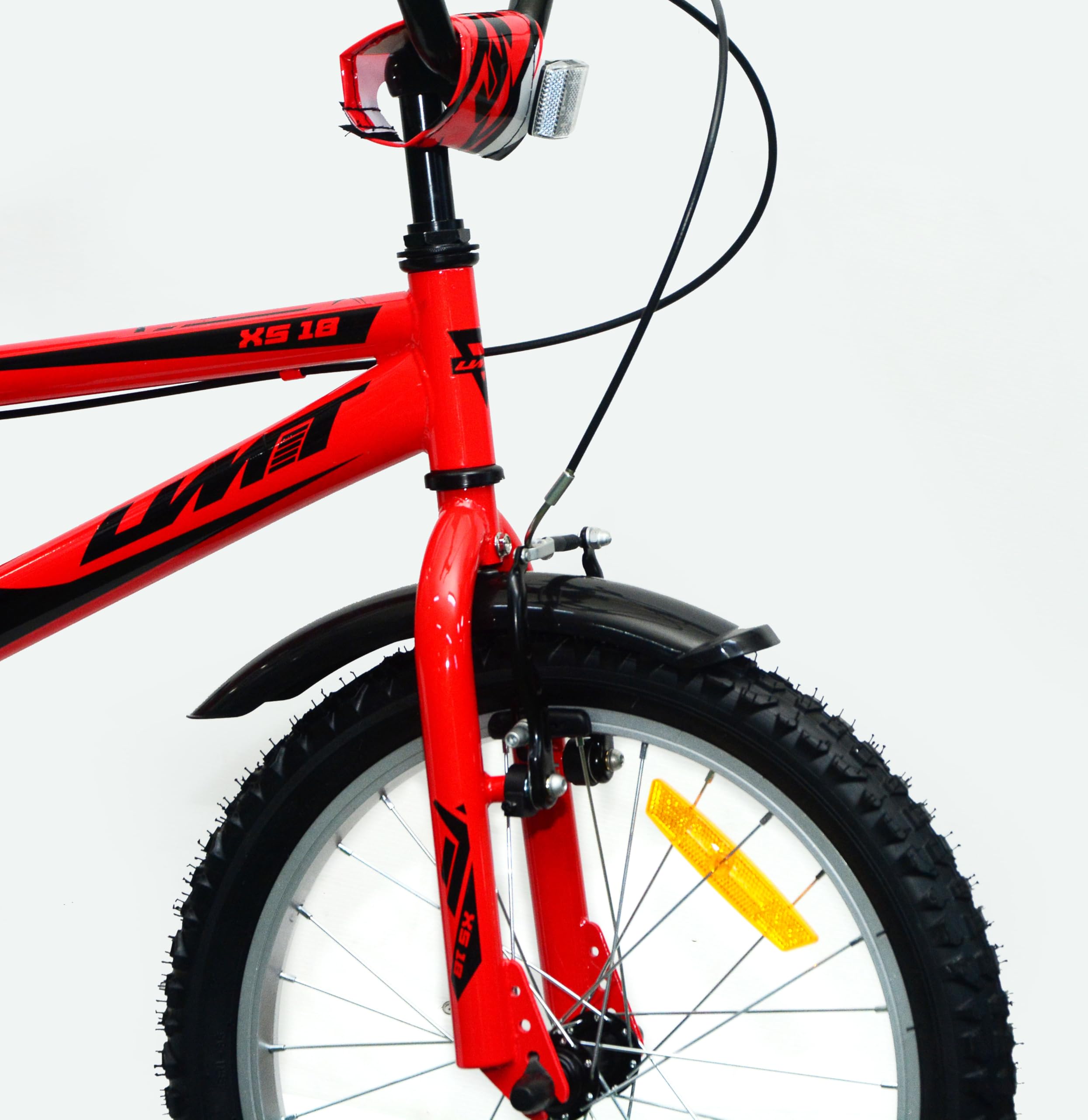 Bicicleta 18 Pulgadas niño | Bicicleta niño 6-9 años + Frenos V-Break + Estabilizadores + Cuadro Acero | Segura y Resistente