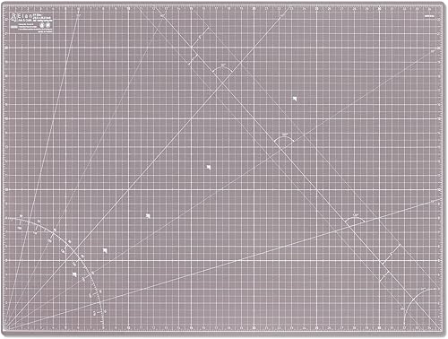 Miniatura 2 de Elan Alfombrilla de corte A1 negra y gris pardo, alfombrilla de corte autorreparable de 24 x 36 pulgadas, alfombrilla de manualidades de 5 capas