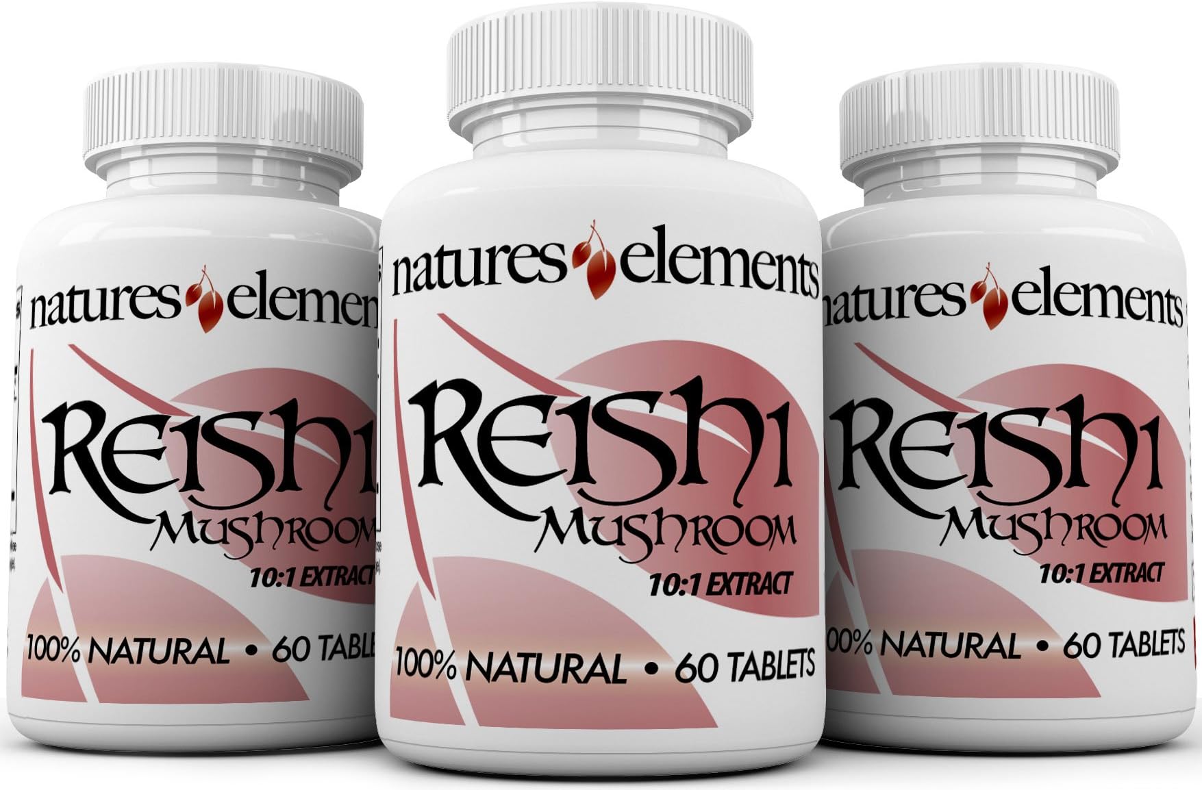Reishi Mushroom Extract โ 10:1 Concentration โ 1000mg โ 60 Tablets โ Pack of 3 โ Immune Support โ Vegetarian Safe โ Gluten Free โ Ganoderma Lucidum