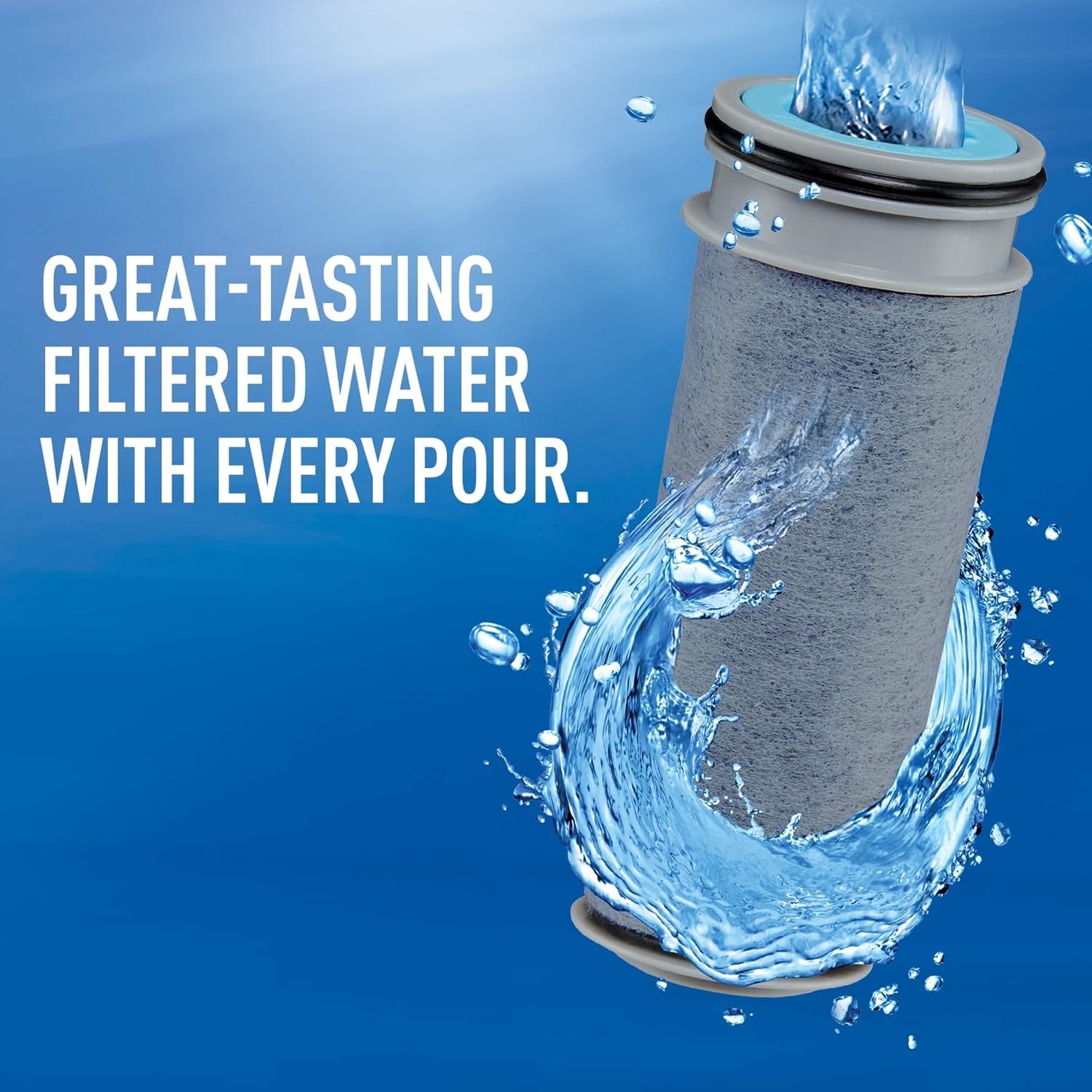 Brita Stream Water Filter Replacements for Stream Pitchers and Dispensers, Lasts 2 Months, Reduces Chlorine Taste and Odor, 2 Count