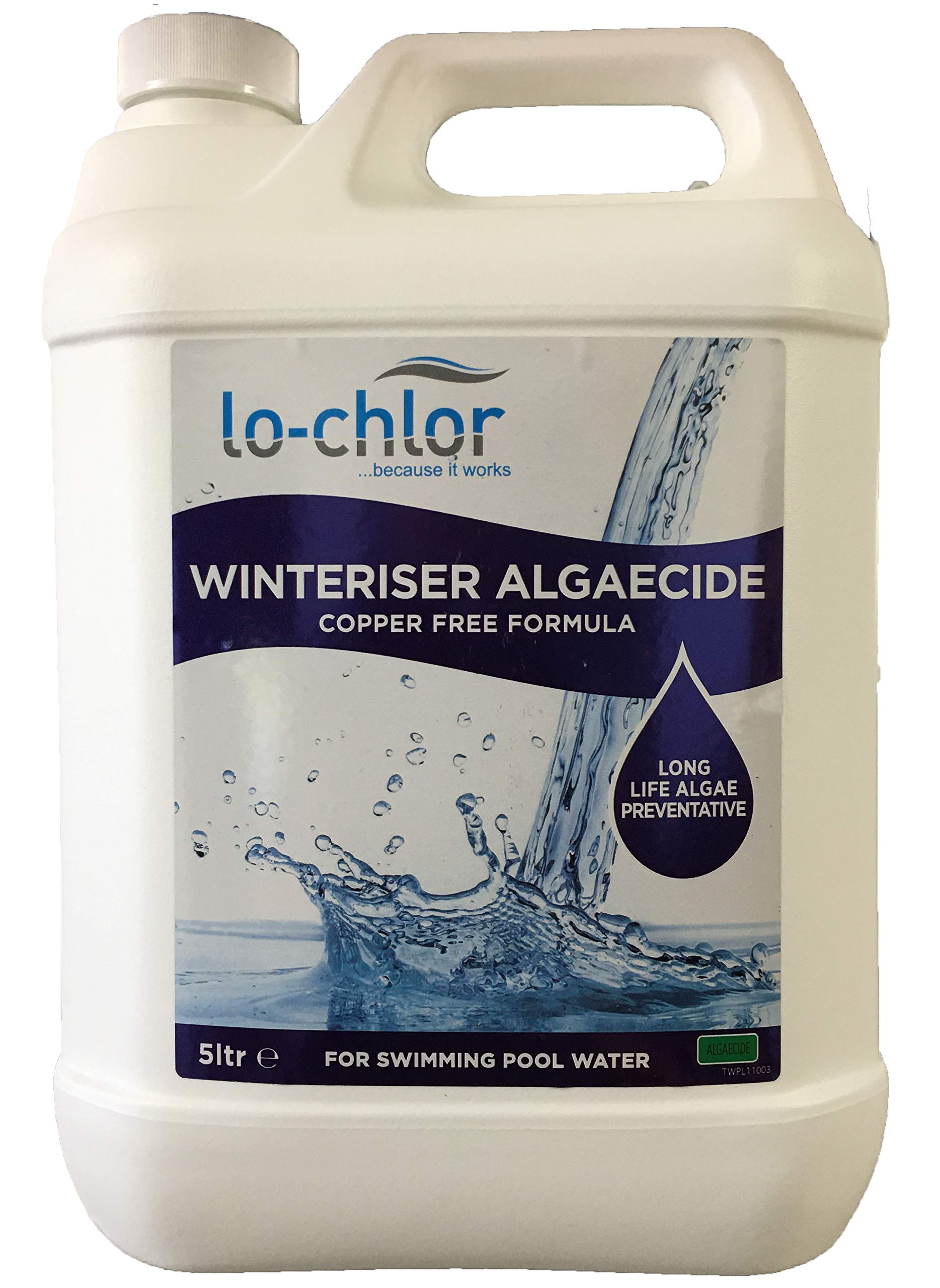 Lo-Chlor Winteriser Algaecide 5 Litre - Hot Tub, Spa & Swimming Pool Water Chemical Treatment