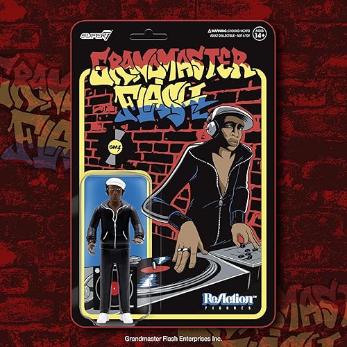 Miniatura 6 de Super7 Grandmaster Flash - Figura de acción Grandmaster Flash de 3.75 pulgadas con accesorios coleccionables de hip hop y juguetes retro