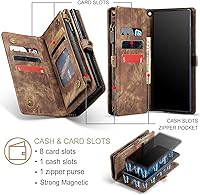 Vista 20 de Asuwish Phone Case for Samsung Galaxy Note 20 Glaxay Note20 5G Zipper Wallet Detachable Cover with Tempered Glass Screen Protector and Flip Card Blue