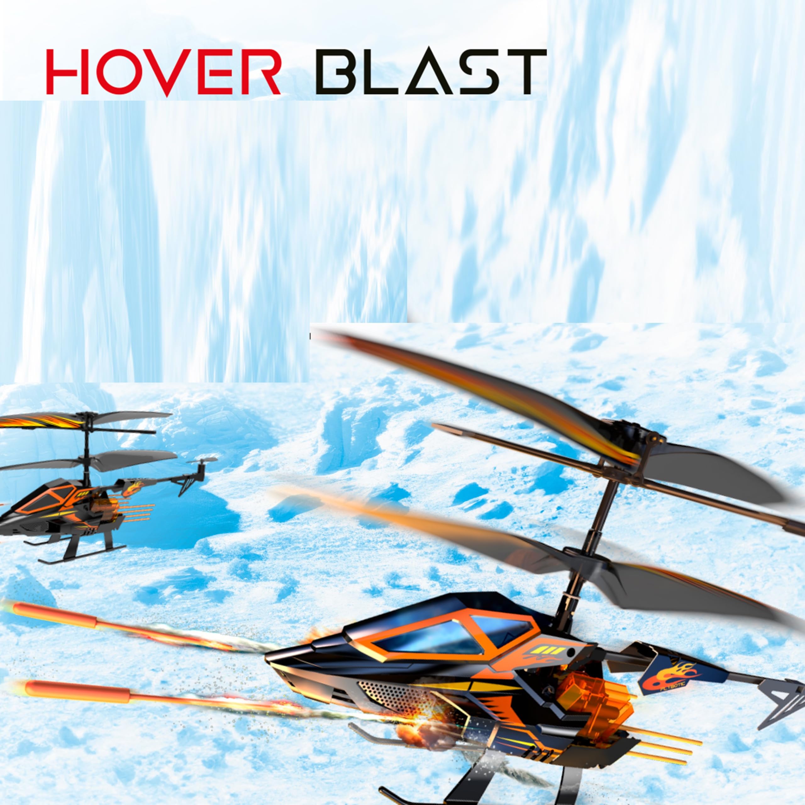 Bizak FLYBOTIC Hover Blast, elicottero radiocomandato con telecomando radiocomandato e 16 razzi di tiro per colpire un bersaglio, per bambini e adulti, (62004567)