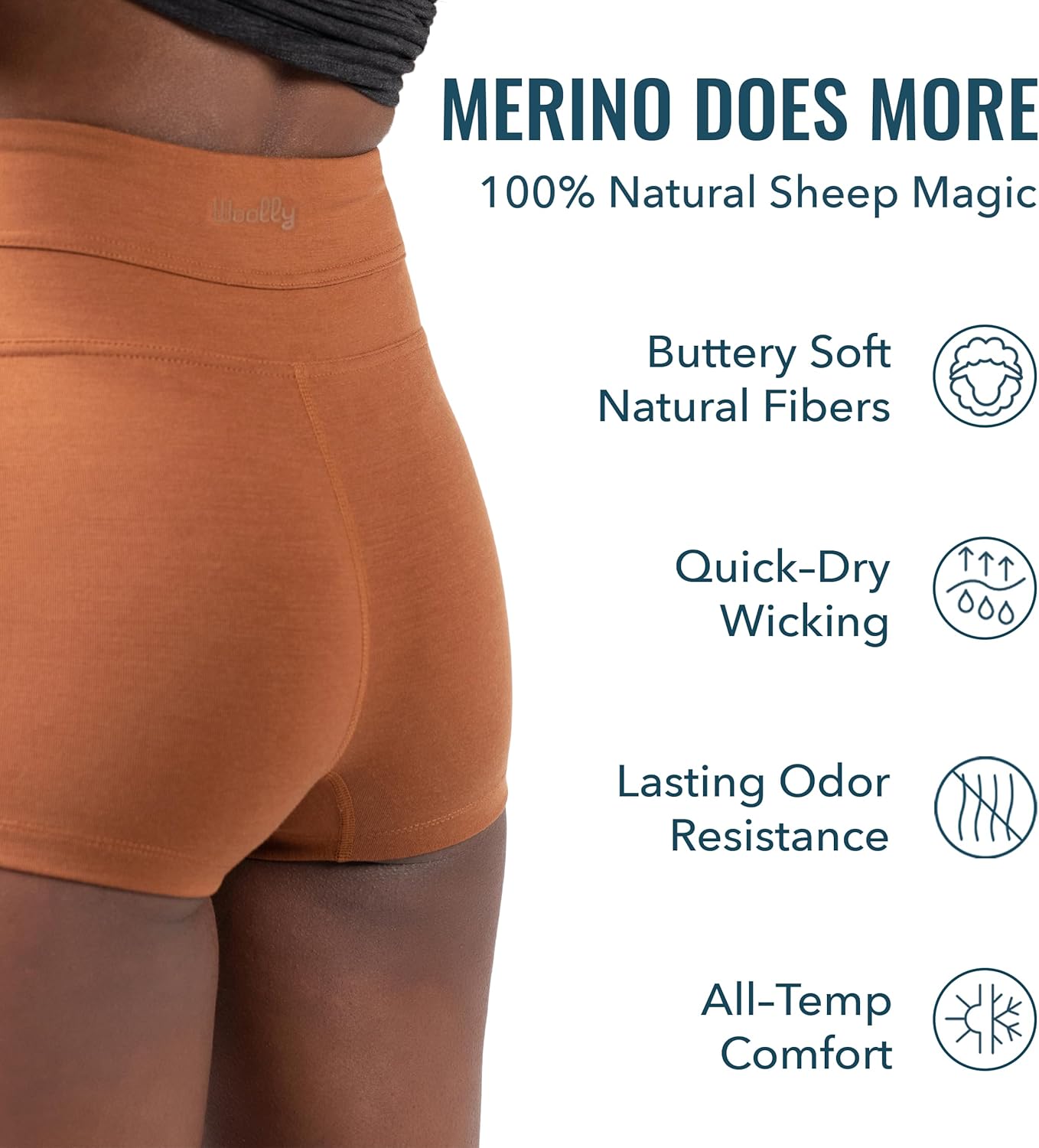 Women's Flex Merino Short by Woolly | RWS Certified | Ultra-Soft, Breathable, Seattle Designed - Image 2