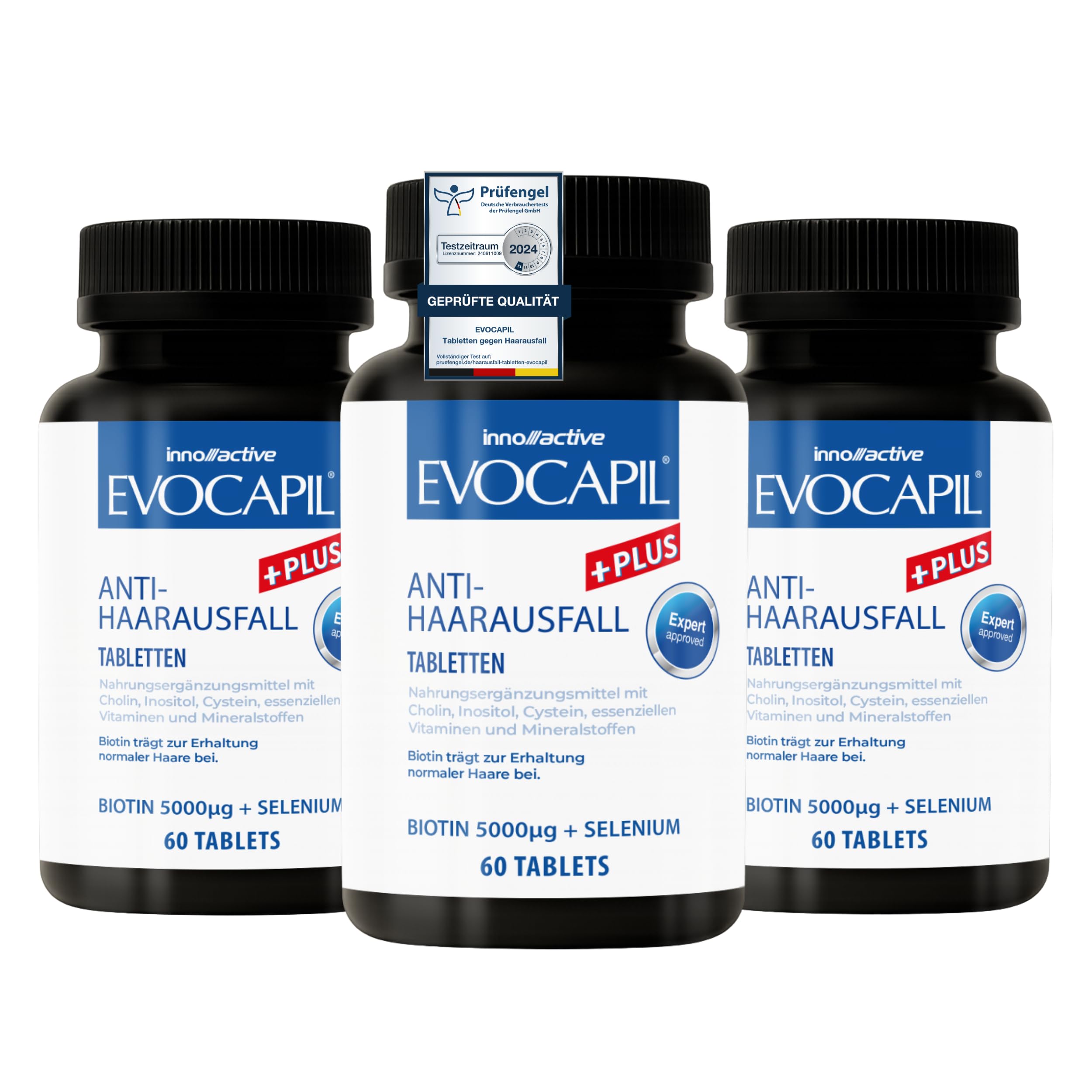 3 LOT Evocapil Plus Intensywna wzmocniona formuła po przeszczepie włosów (3 x 60)