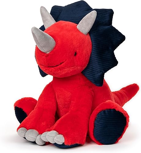 Miniatura 2 de GUND Carson Triceratops - Peluche de dinosaurio de peluche, rojo y azul, 12 pulgadas