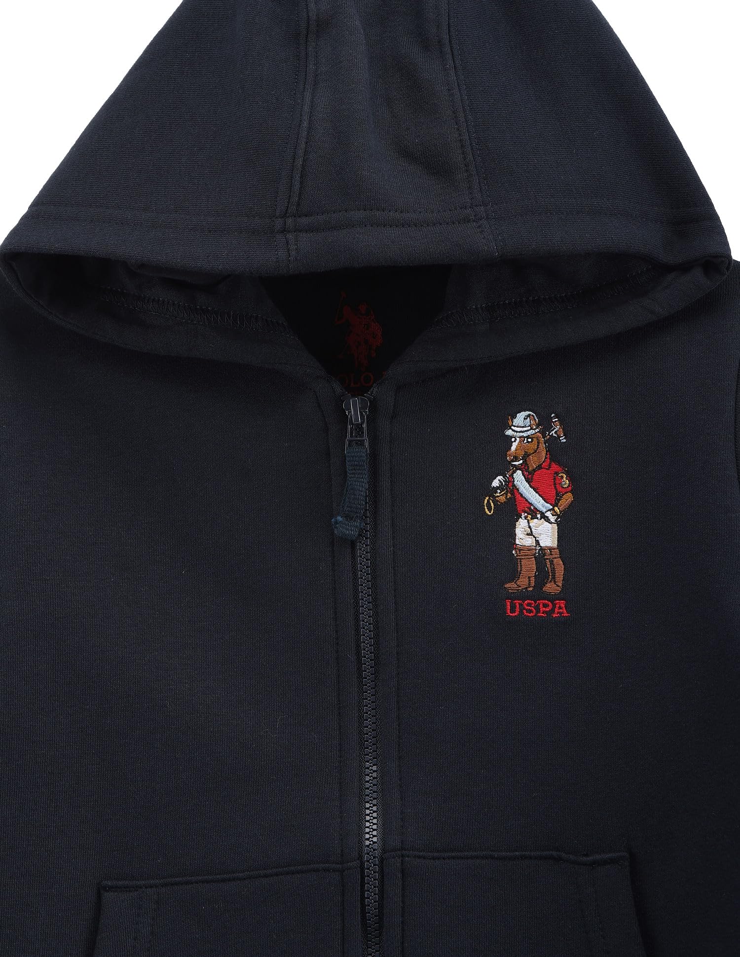 U.S. Polo Assn. Kids Regular fit Cotton Hooded Sweatshirts (UKSWS0175_Blue_10-11Y) 1
