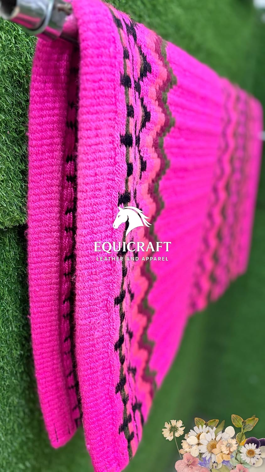 Handmade Western Show Saddle Blanket | Genuine New Zealand Wool Pad | Custom Equestrian Gear AM-244