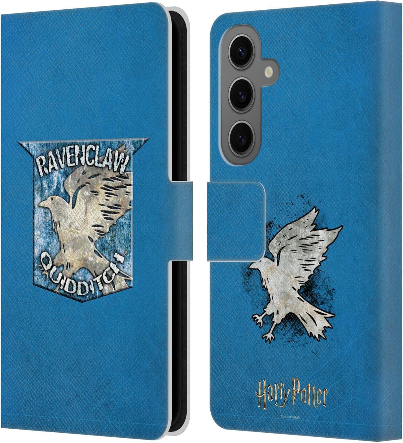 Head Case Designs Officially Licensed Harry Potter Ravenclaw Quidditch Badge Prisoner of Azkaban V Leather Wallet Case Compatible with Samsung Galaxy S25