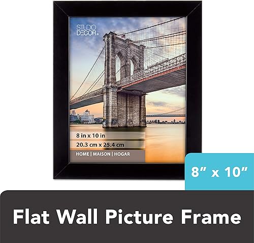 Miniatura 2 de Marco de fotos de pared plana de 8 x 10, color negro