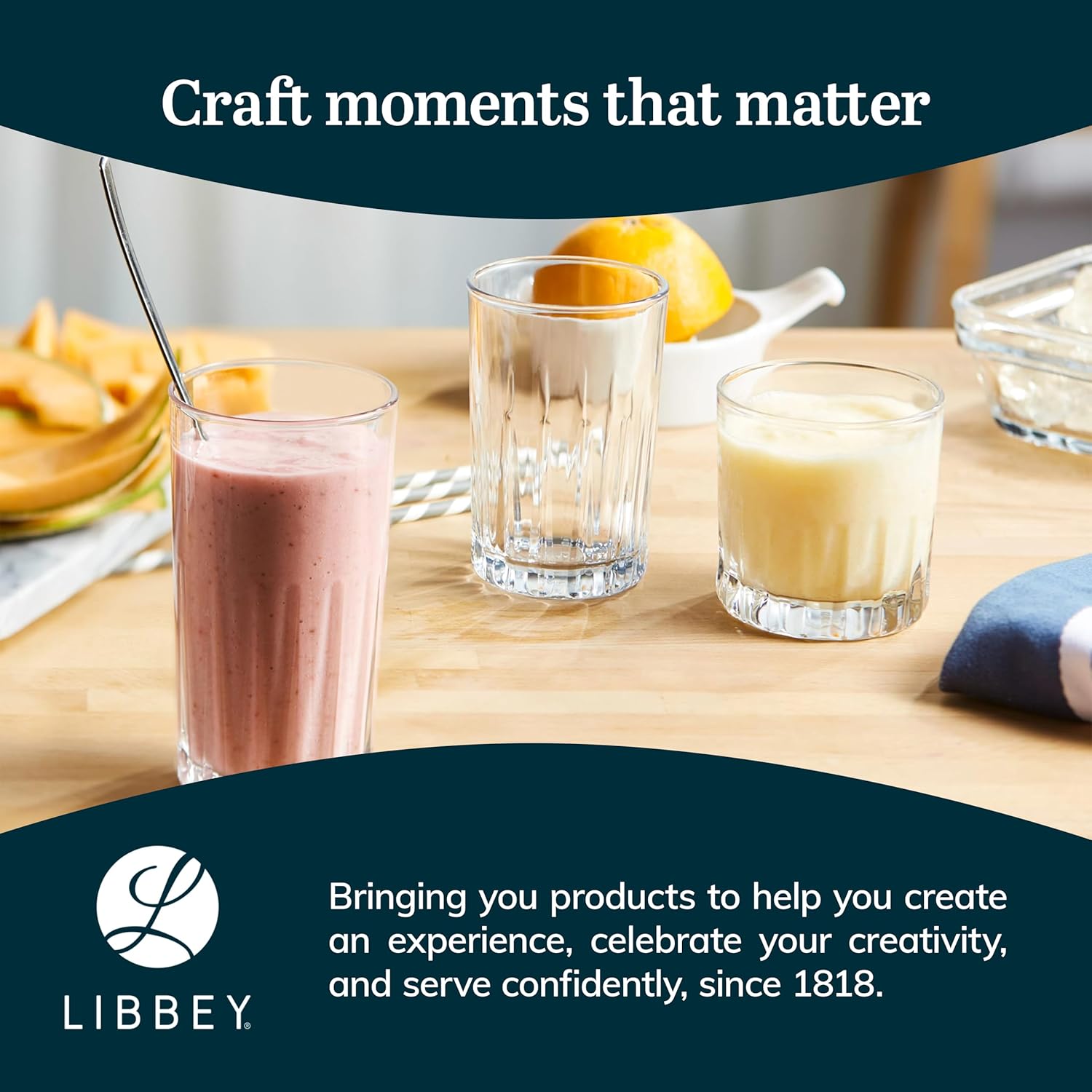 Libbey Brockton Tumbler, Juice and Rocks Glasses Set, Clear, Classic Cut Drinkware Set of 8, Elegant Dishwasher Safe Barware Glasses for Everyday Use