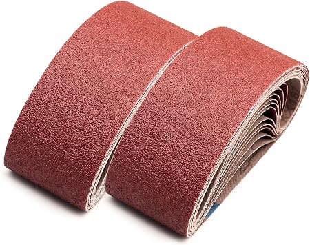 Taokyid 3 x 21 Inch Sanding Belts for Belt Sander 3x21,Aluminum Oxide Abrasive Sandpaper, 8 Each of 40 80 120 Grits,24 Pack