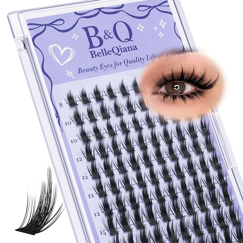 Cílios Postiços em Tufo B&Q Manga com Pontas Wispy Cat Eye Mangaze 01, Pacote com 120 Unidades