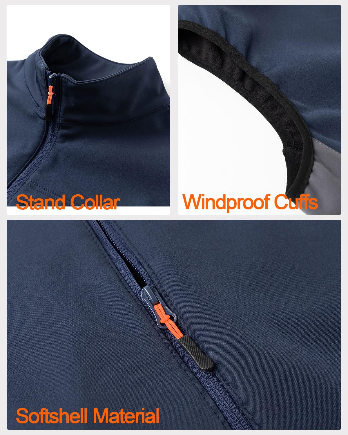 Gilet Softshell pour Homme Coupe-vent Veste Doublé Polaire Sans Manches Légère avec Poches