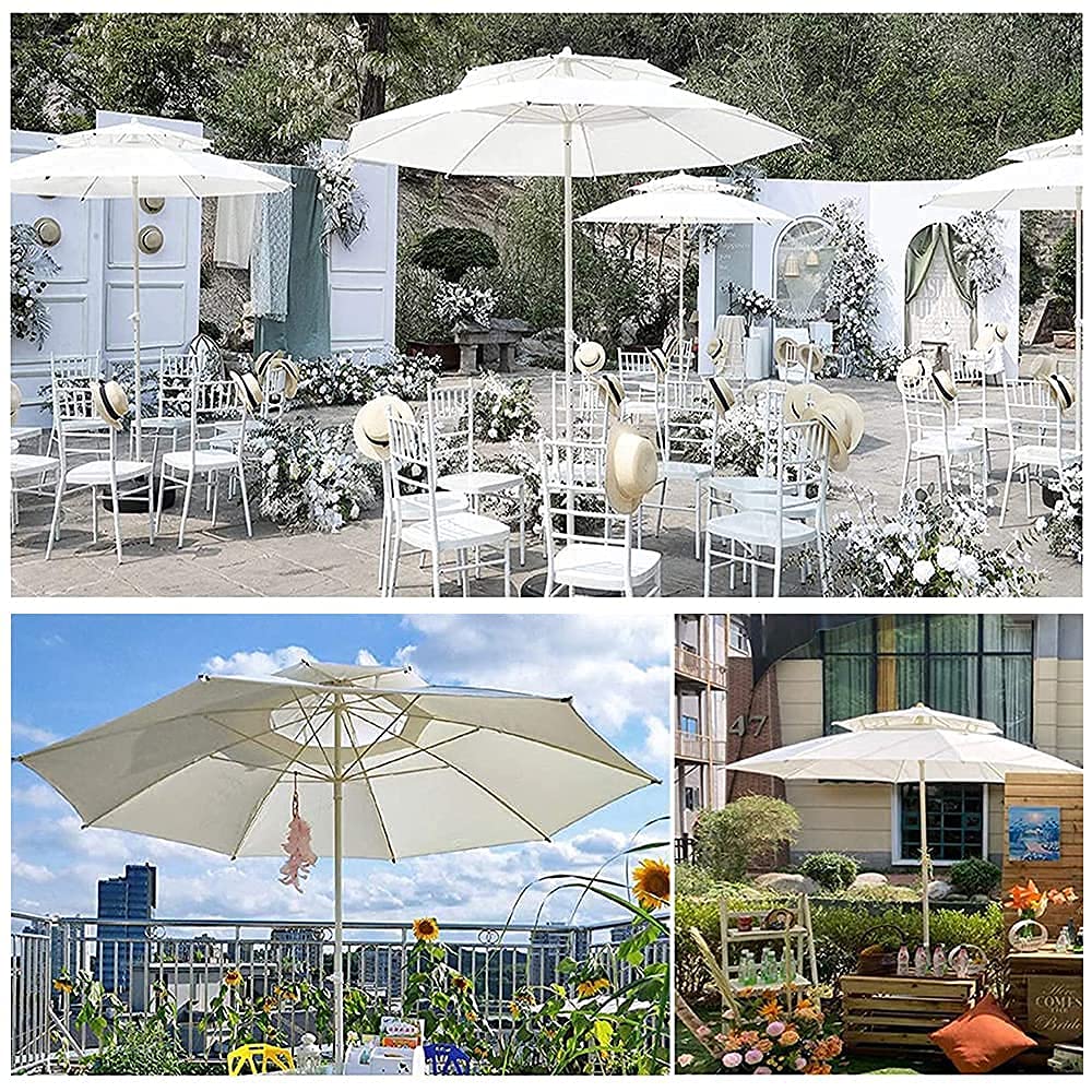 Parasol ogrodowy,2.5m 3m parasole ogrodowe duże na zewnątrz, parasol plażowy z podwójnym wierzchołkiem, parasol patio z pochyleniem, oddychająca ochrona przed słońcem