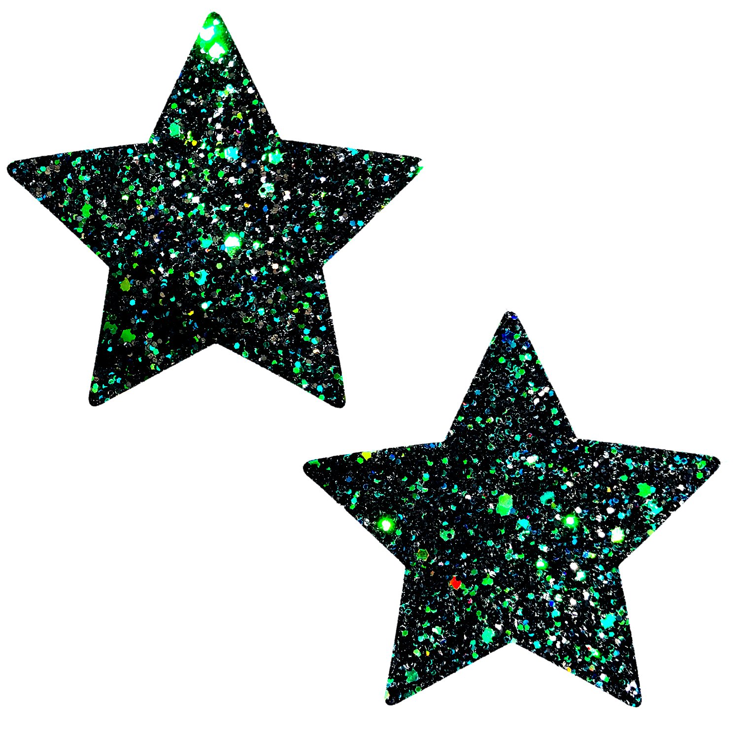 Neva Nude Iridescent Crystal Beamz Nipztix Pasties Nipple Covers for Festivals, Raves, Lingerie and More, Made in USA