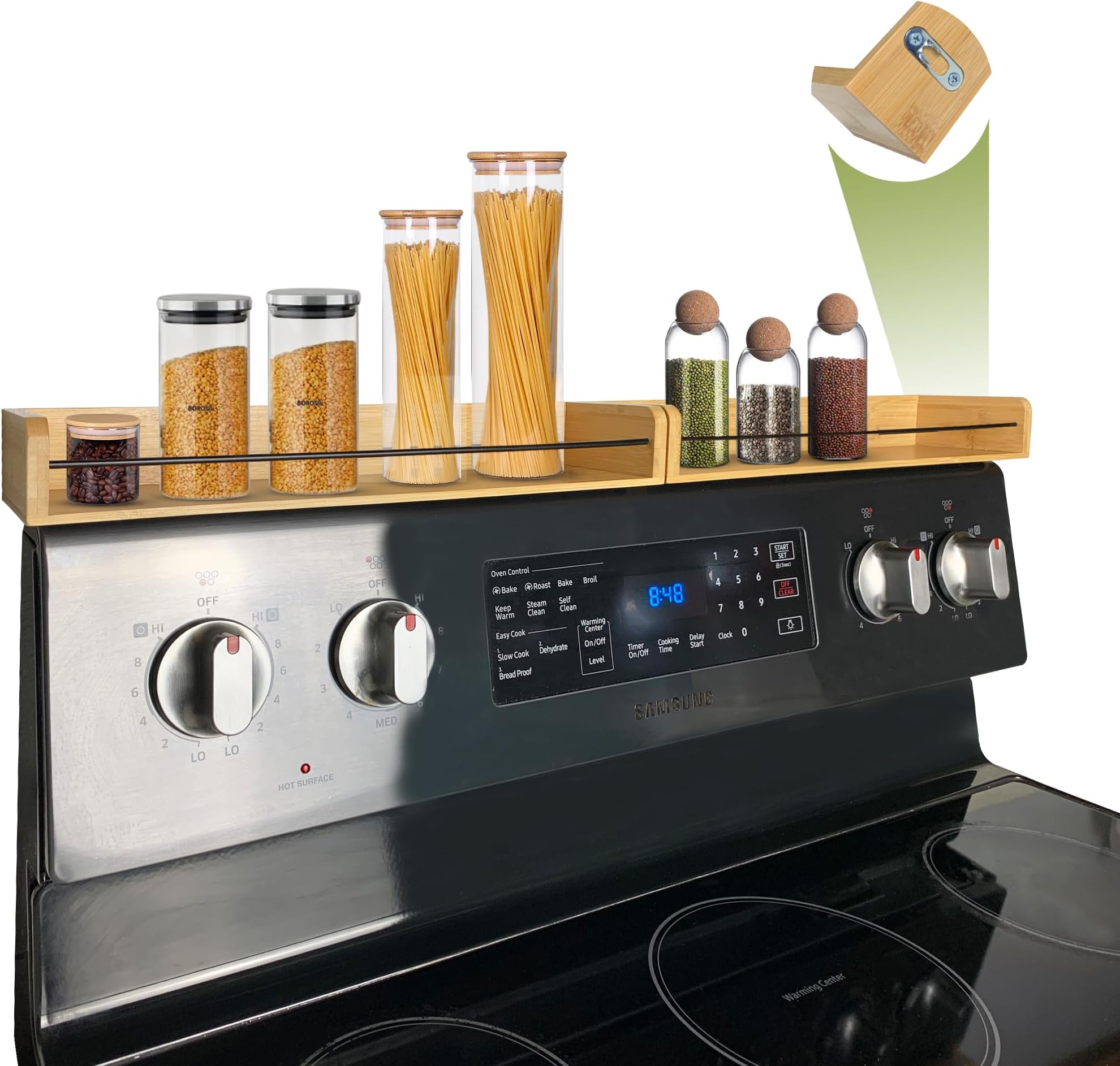 DingCo Stove Top Shelf, 100 Bamboo Stove Spice