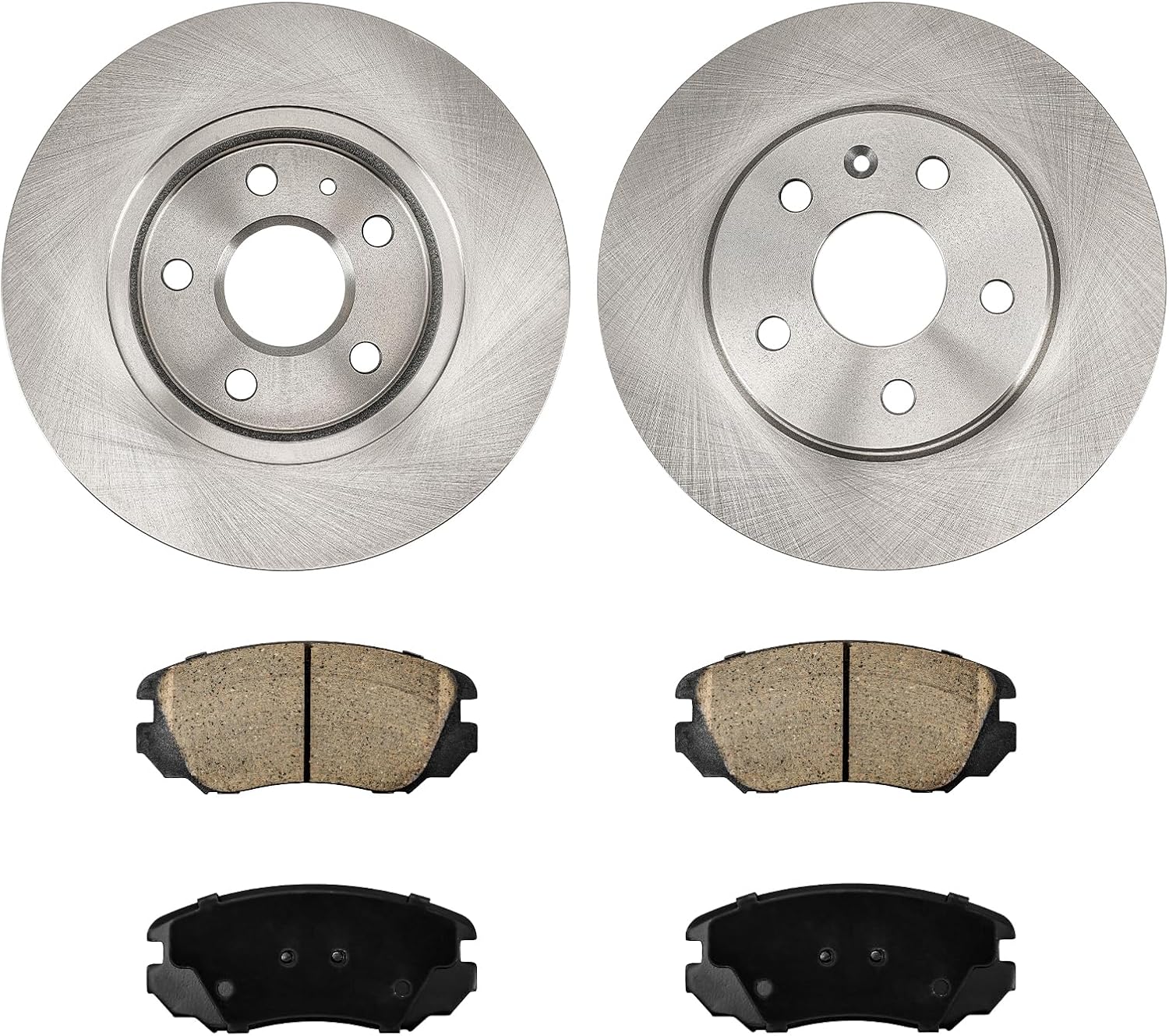 Torchbeam 55184+D1421 Front Disc Brake Rotor and Ceramic Brake Pad Set Kit for 2012-2016 LaCrosse 2.4L, 2011-2014 2016-2017 Regal, 2016 Malibu Limited, 2013-2015 Malibu, Brake Pads and Rotors Kit