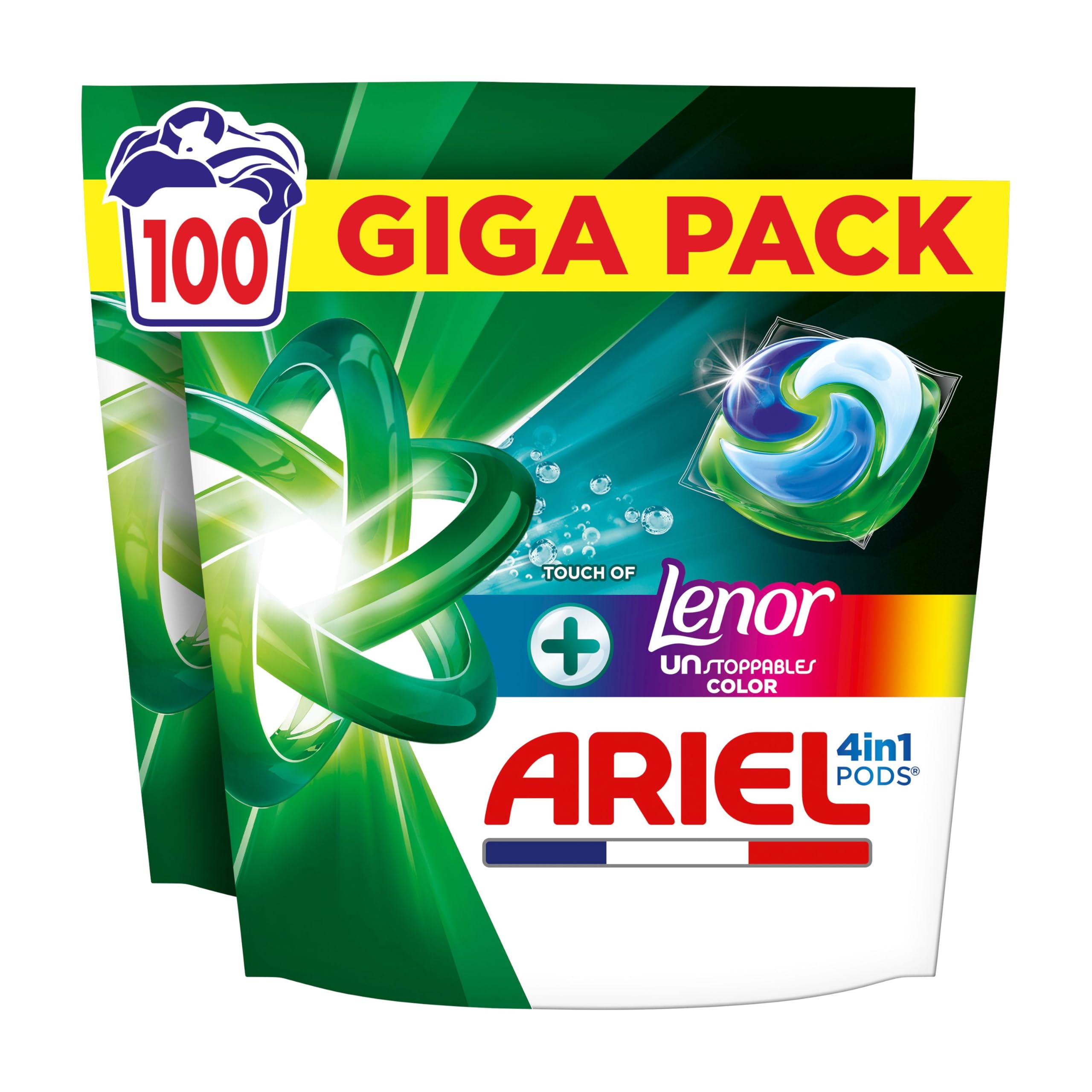 Ariel PODS 4en1 Lessive en capsule Lenor Unstoppables x100