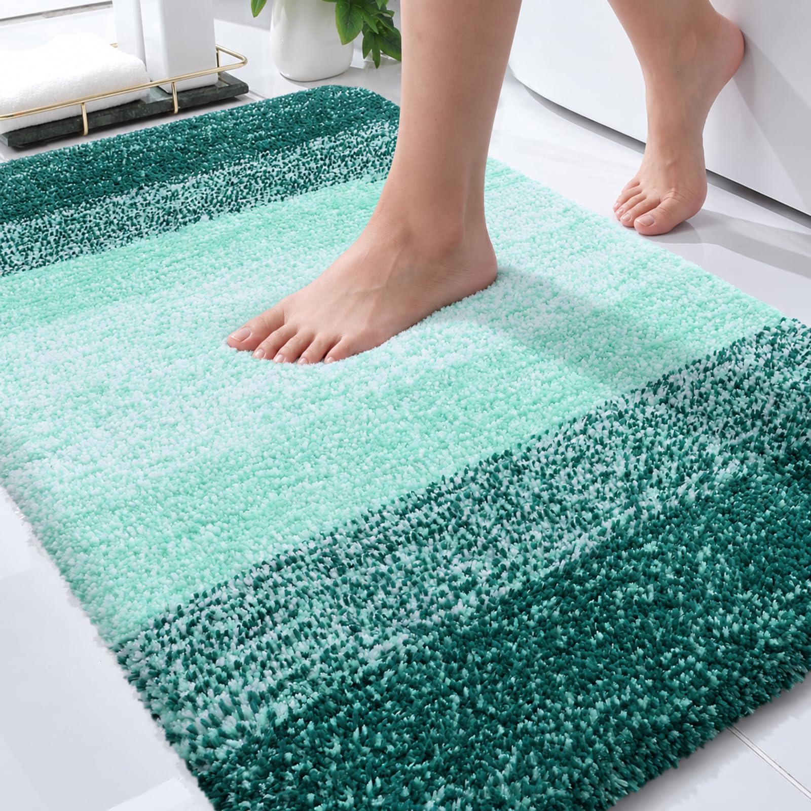 OLANLY Bathroom Rugs Mat 30x20, Extra Soft Absorbent Microfiber Bath Rugs
