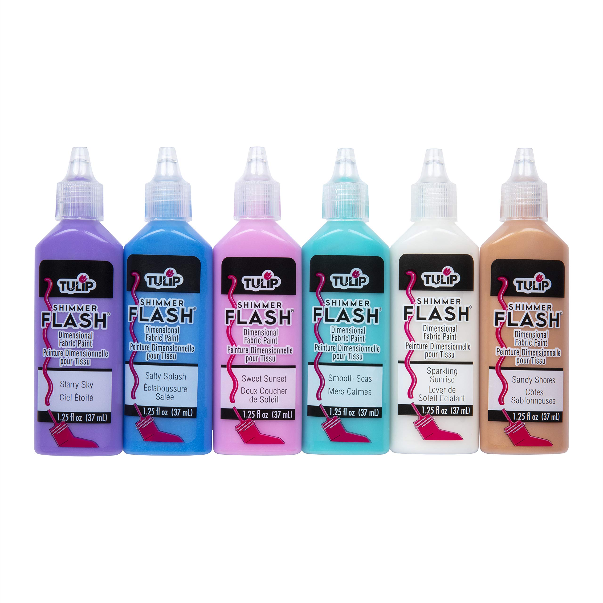 Tulip 17581 Dimensional Metallic Fabric Paint (Shimmer Flash), 1.25 Fl Oz (Pack of 6) - Image 3