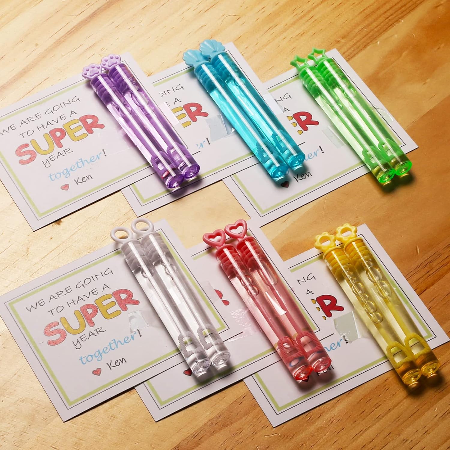 144 Pack 6 Color Mini Bubble Wands Bulk for Kids Party Favors, Pastel Rainbow Party Supplies for Birthday Baby Shower Wedding, Goody Bag Filler Gift for Children, Summer Outdoor Toys for Girls & Boys