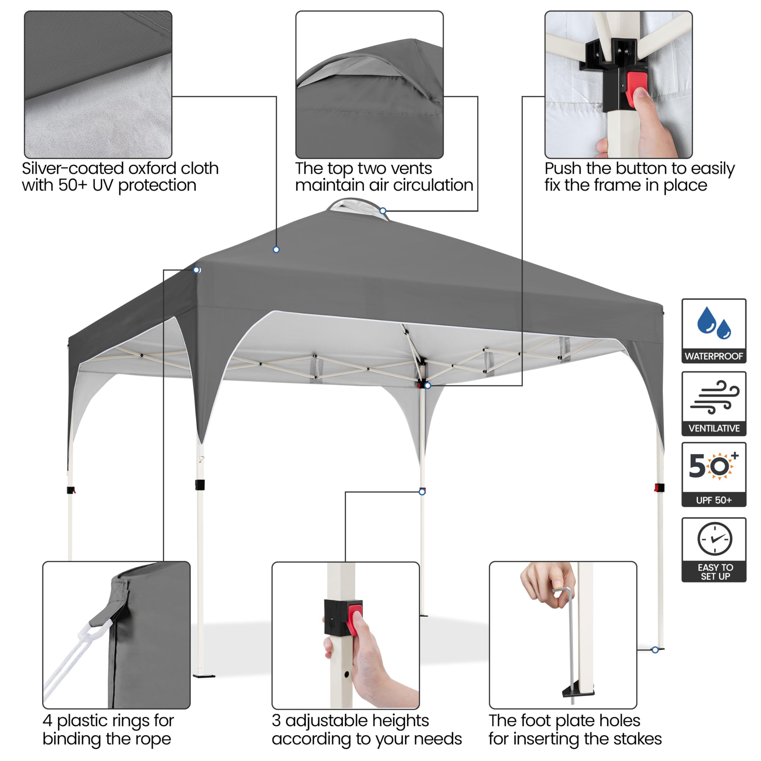 HpLive Tettoia Parasole Rimovibile Per Carrello, Universale, In