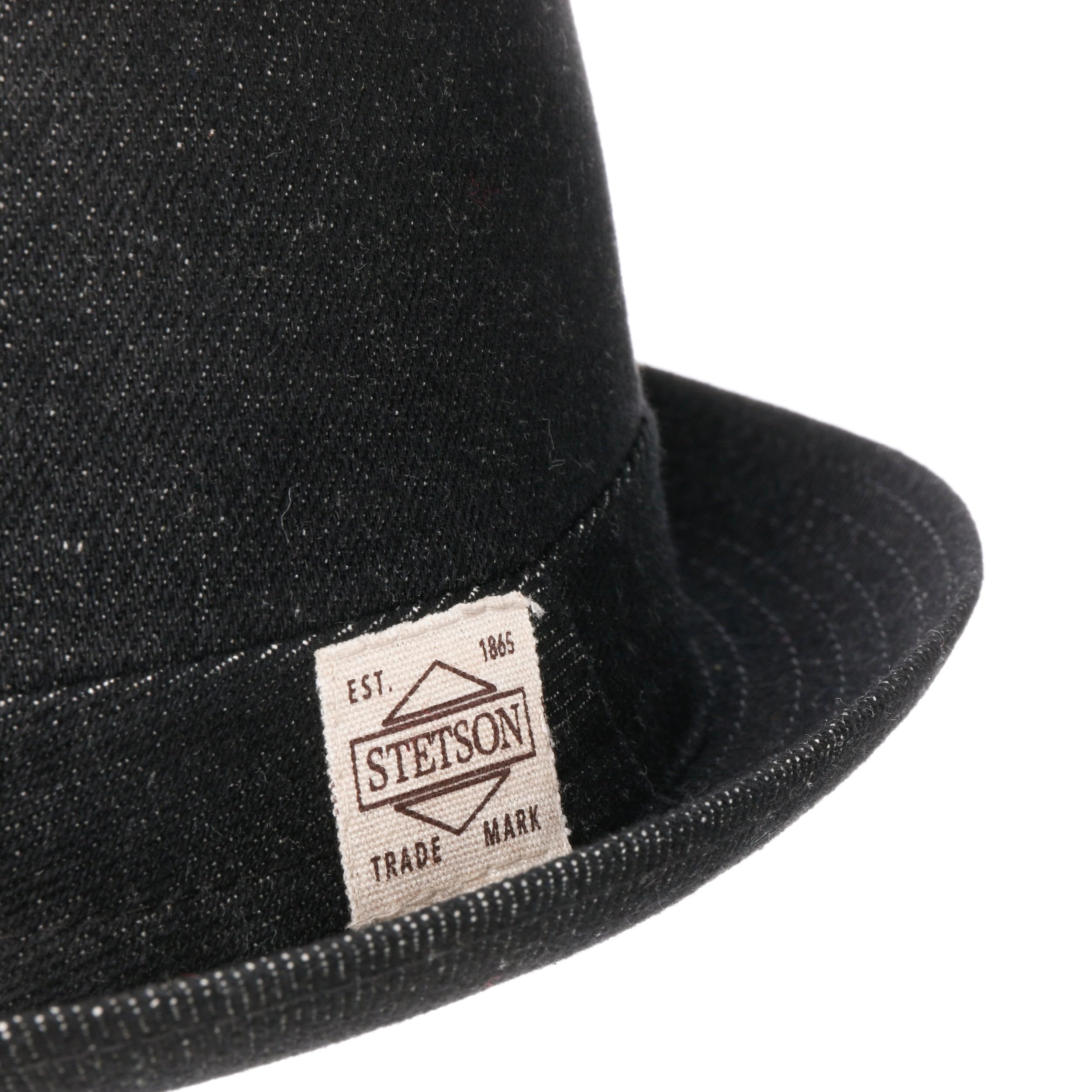 Stetson Chapeau Classic Pork Pie Denim Femme/Homme - Made in Italy en Coton Jeans avec Doublure Automne Ete Printemps Hiver Printemps-ete