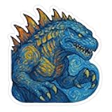 (3 Pack) Post-Impressionist Gogh Style Zilla 1998 Godzilla Sticker (3