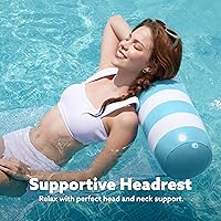 Vista 3 de SLOOSH 2 Packs Hammock Pool Floats Adults, 4-in-1 Multi-Purpose Inflatable Pool Floats PVC Water Hammock Lounge Floaties