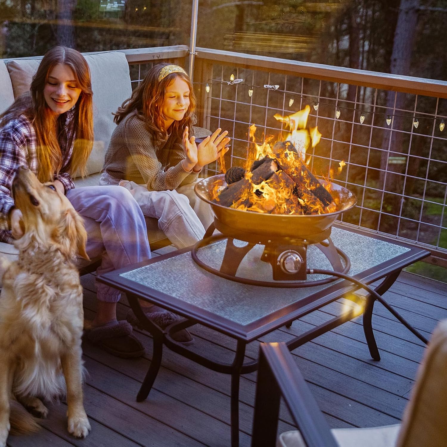 Realistic Ceramic Wood Log Set for Indoor/Outdoor Fireplaces