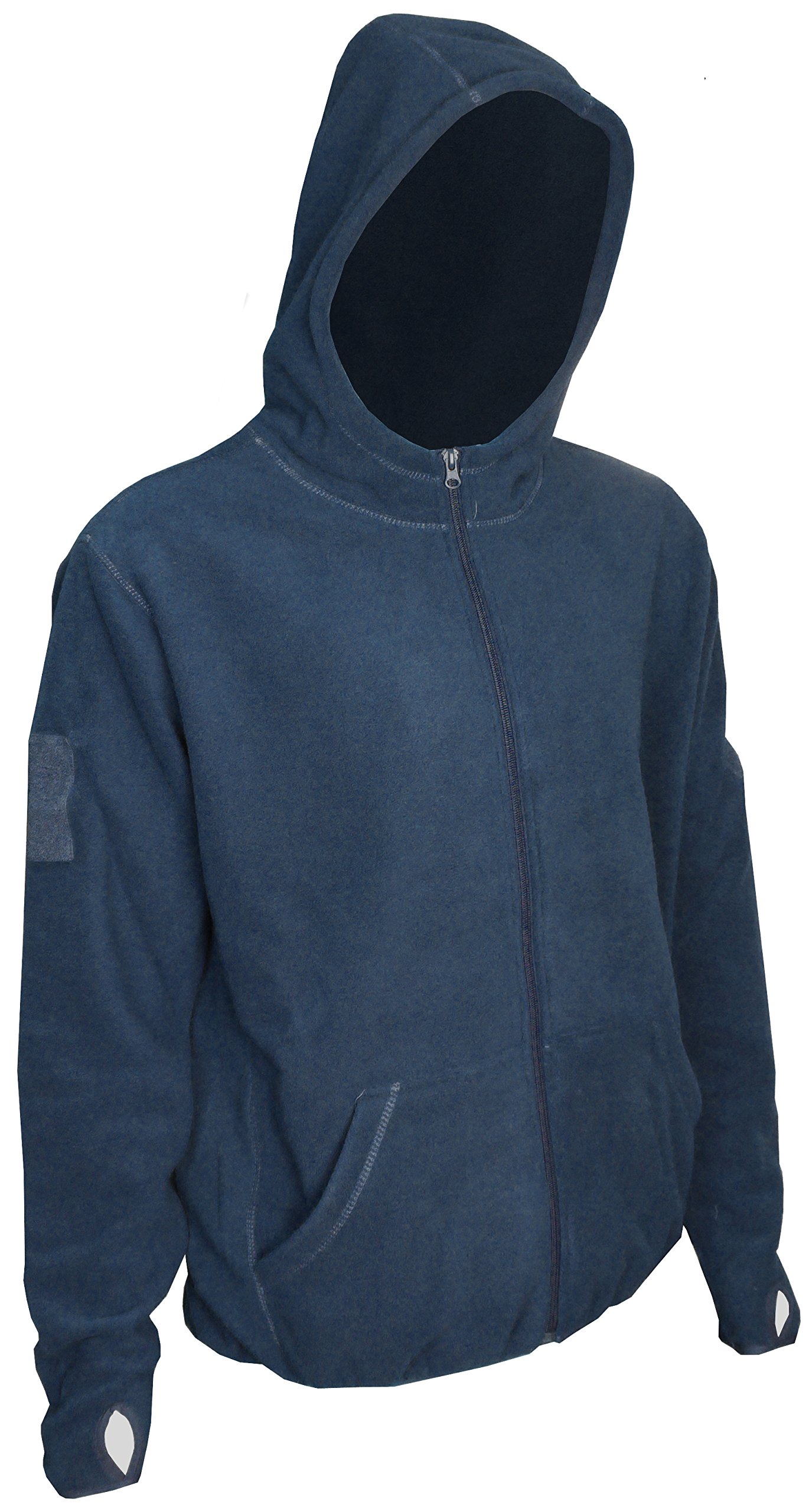 Savage Island Men's Navy Blue Tactical Military Army Combat Fleece Recon Zip Hoodie