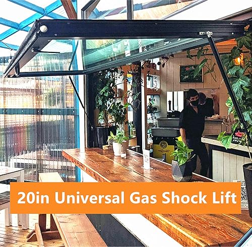 Miniatura 18 de Cantidad (2) SX172P10 soporte de elevación de amortiguador de gas de 17 pulgadas, 10 lb/44N, para tapa de caja de herramientas, puerta