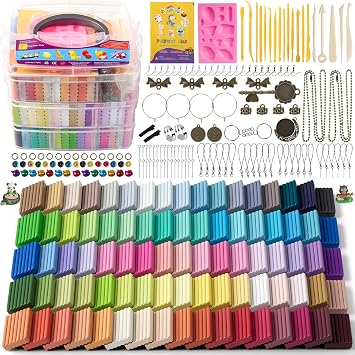 Aestd-ST Polymer Clay Kit 85 Colors, Oven Bake Modeling Clay for Kids