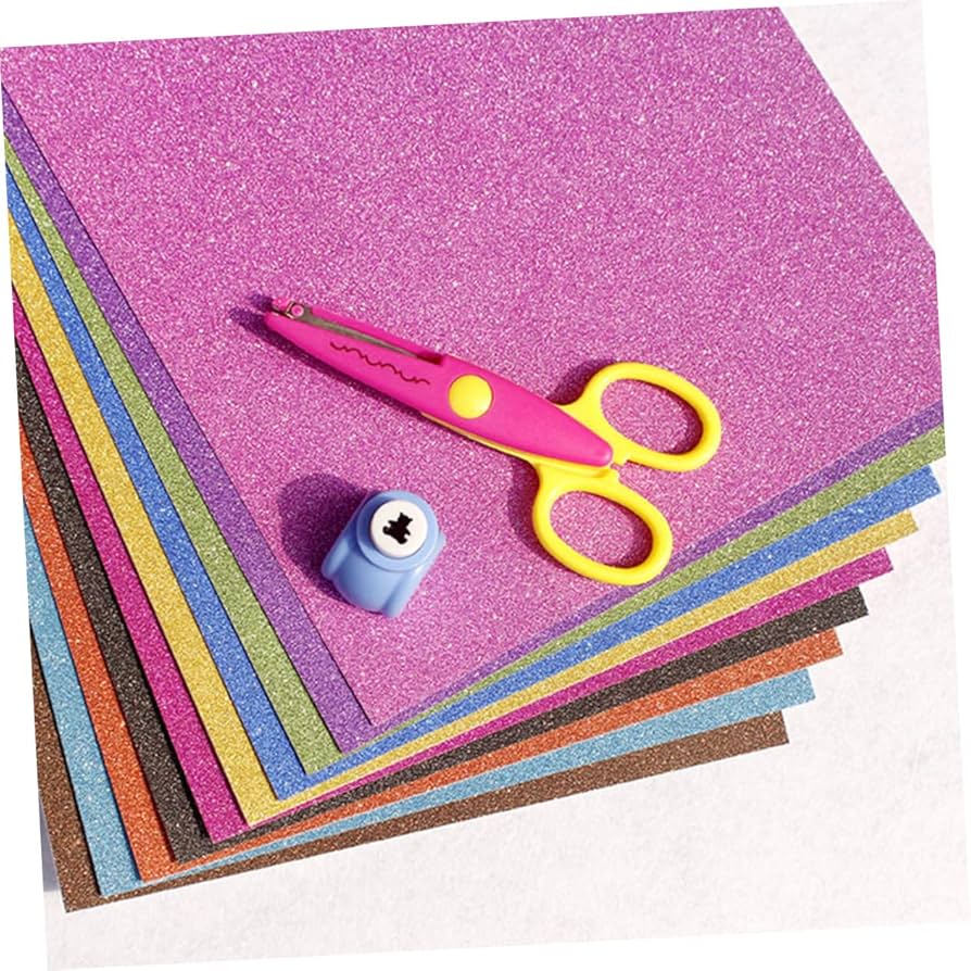 Amazon.com : KONTONTY 30pcs Purple Heavyweight Glitter Cardstock Sparkling DIY Scrapbook Paper A4 Size for Craft Projects : Arts, Crafts & Sewing