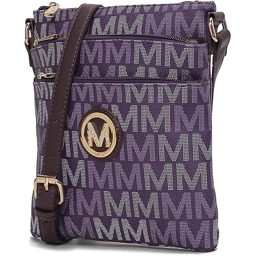 MKF Collection Crossbody Bag for Women, Vegan Leather Handbag Crossover Bag Purse Shoulder Bag by Mia K