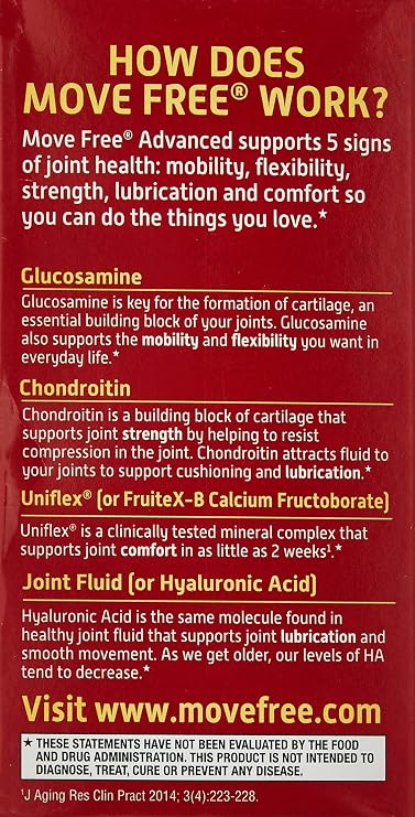 Schiff Move Free Advanced, Joint Health Supplement with Glucosamine and Chondroitin, 80 Count