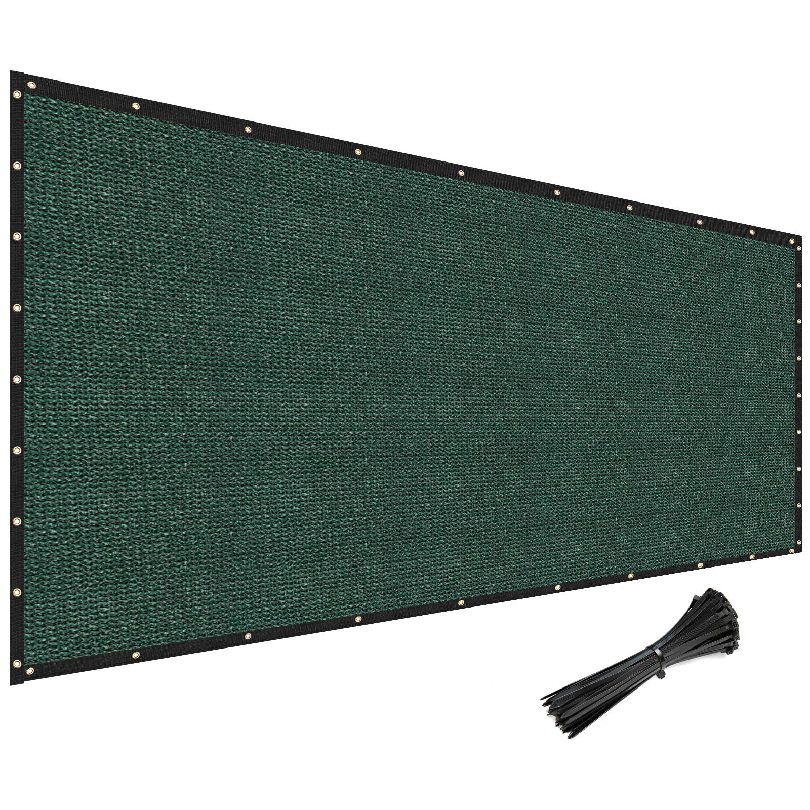 Pantalla de privacidad verde Stdanard de 8 x 50 pies, 160 GSM, material de puré de grado comercial, bloqueo UV, tamaño personalizado aceptado